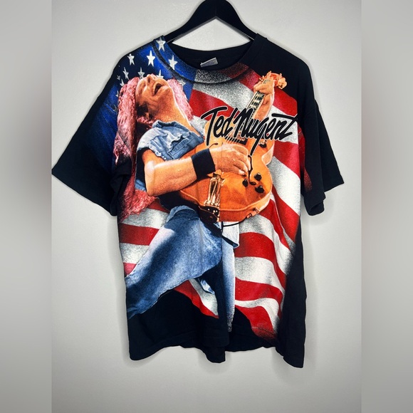 All Sport Other - Vintage 90s Ted Nugent Concert T Shirt XL Single Stitch All Sport USA Americana
